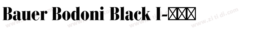 Bauer Bodoni Black I字体转换